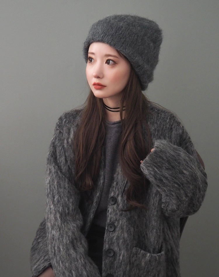 shaggy knit beanie | ACCESSORIES | LAULEN