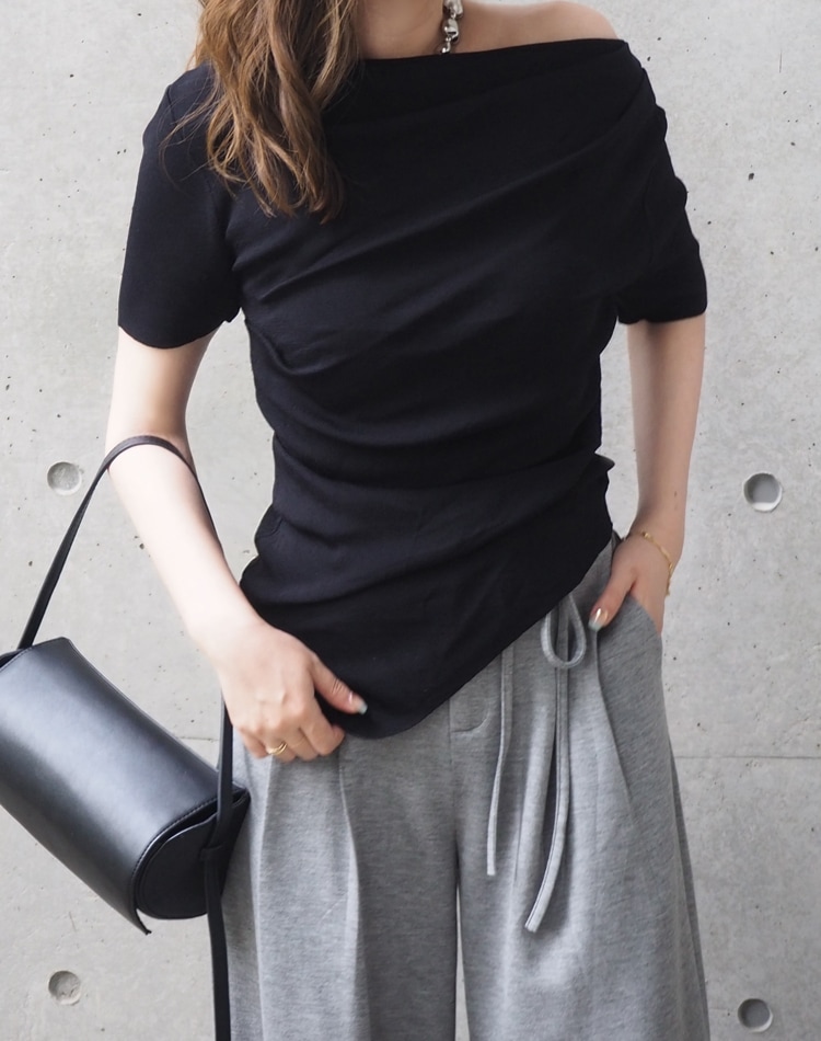 asymmetry drape tops | TOPS | LAULEN（ローレン）