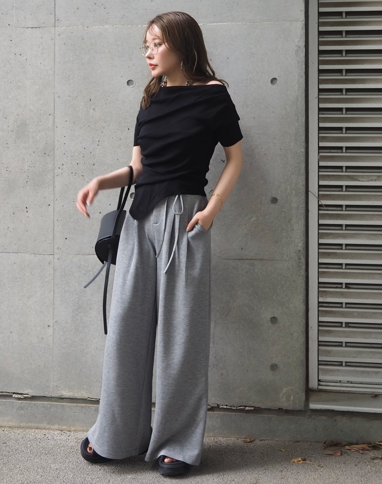 asymmetry drape tops | TOPS | LAULEN（ローレン）