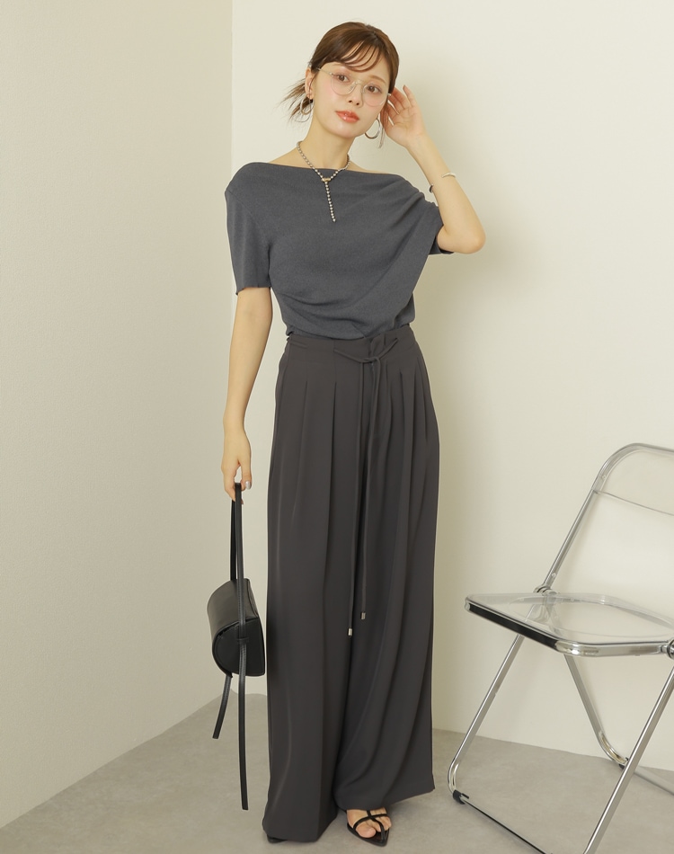 asymmetry drape tops | TOPS | LAULEN（ローレン）