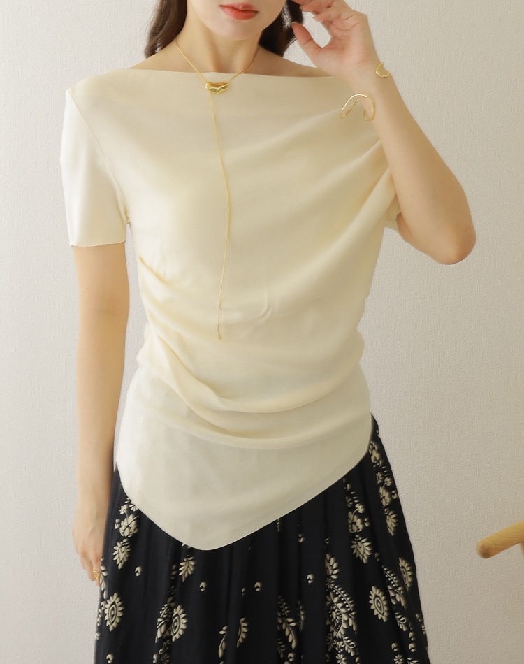 asymmetry drape tops | TOPS | LAULEN（ローレン）