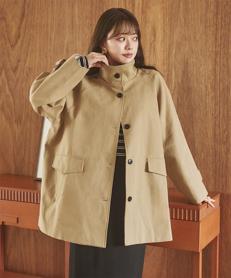 stand collar medium coat | OUTER | LAULEN（ローレン）