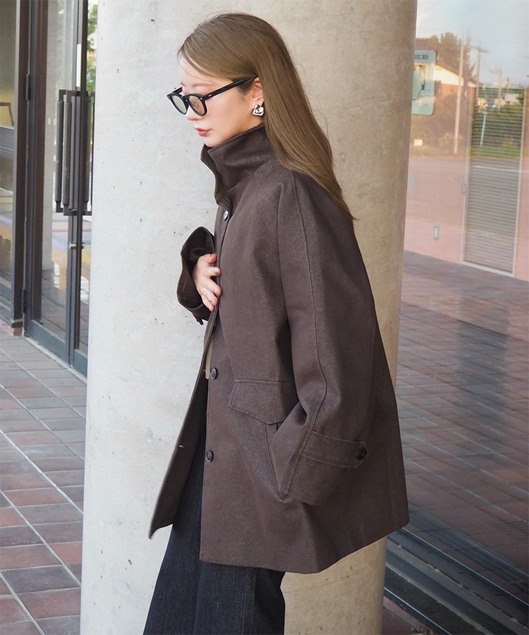 stand collar medium coat | OUTER | LAULEN（ローレン）