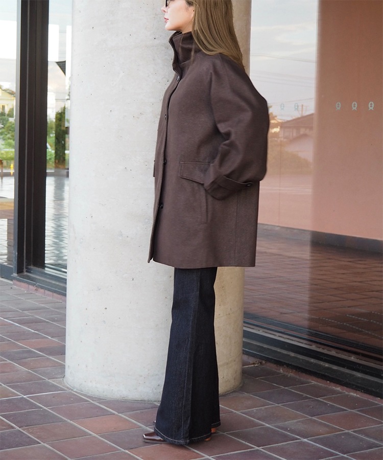 stand collar medium coat | OUTER | LAULEN（ローレン）