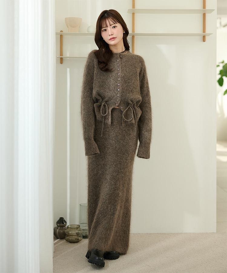 mohair mermaid long knit skirt | BOTTOMS | LAULEN（ローレン）