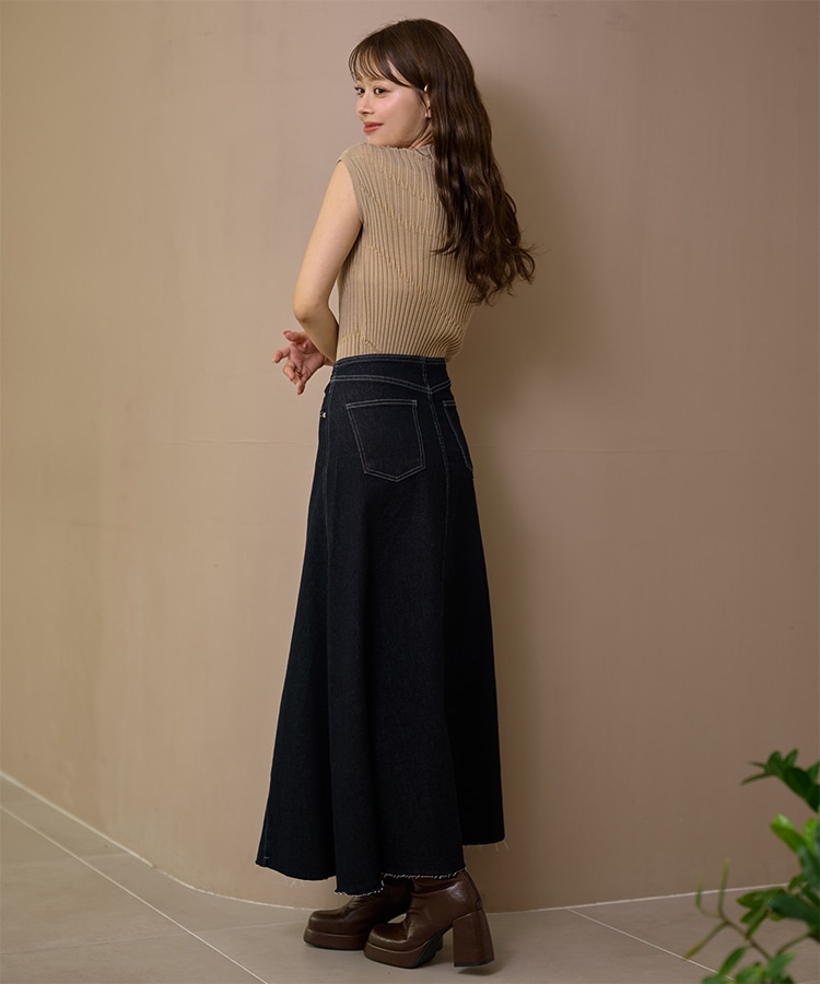 denim flare long skirt | BOTTOMS | LAULEN（ローレン）