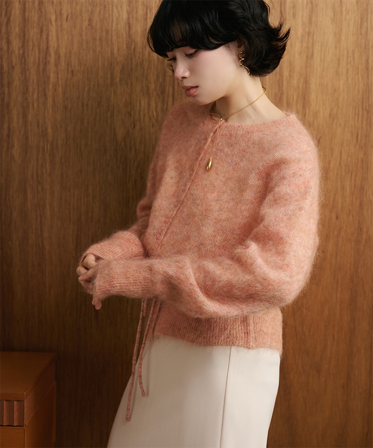 カーディガン louren mohair long knit cardigan カーディガン mohair shawl long cardigan /モヘアショールロング長袖
