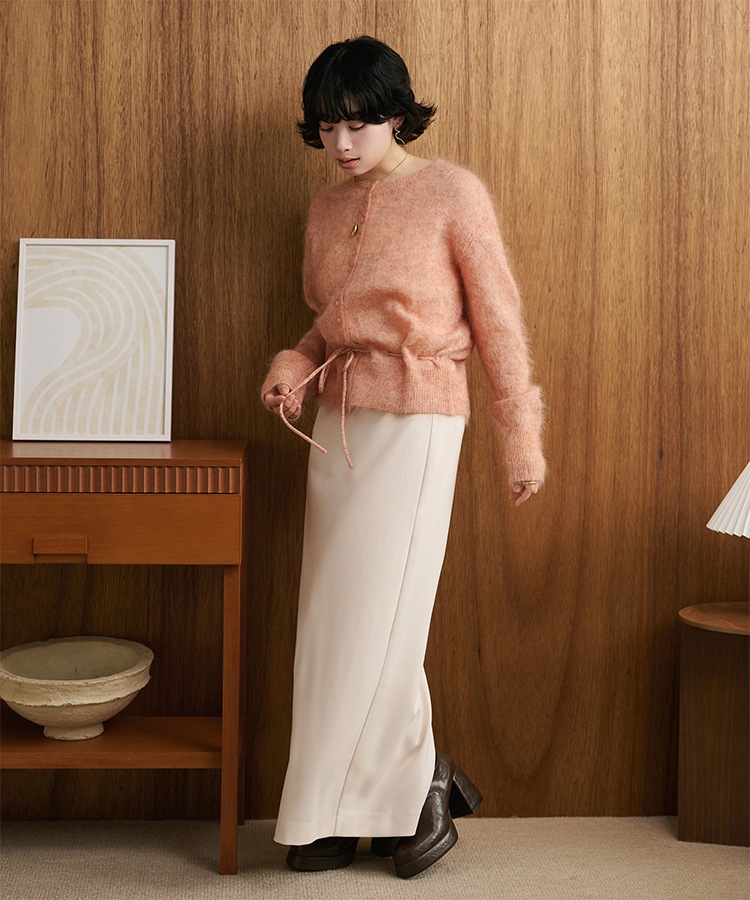 カーディガン mohair low gauge ribbon cardigan epine epine piping ribbon cardigan エピヌ カーディガン - メルカリ