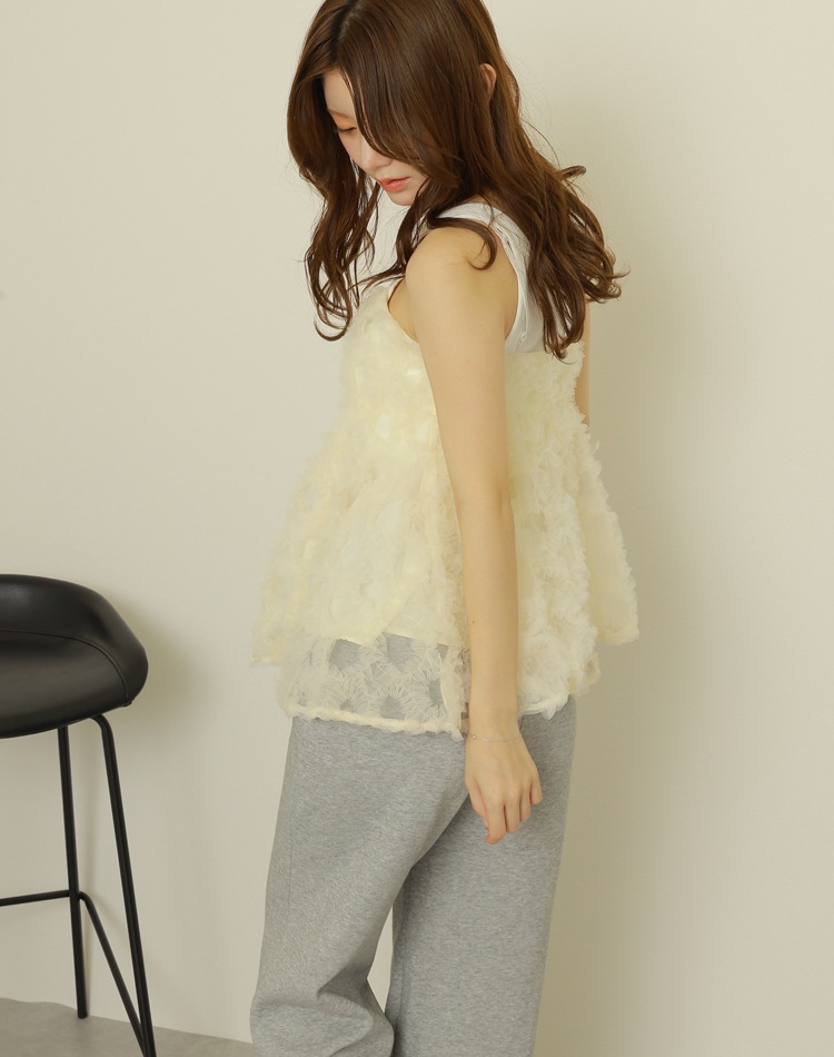 tulle peplum camisole | TOPS | LAULEN（ローレン）