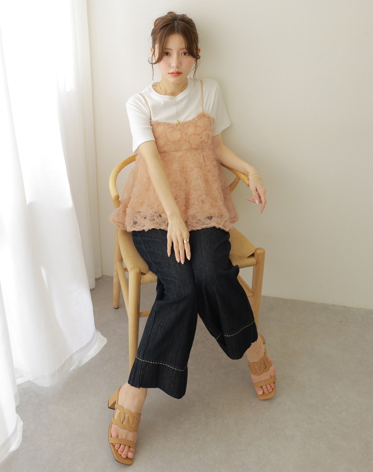 トップス louren tulle peplum blouse tulle peplum camisole | TOPS | LAULEN（ローレン）