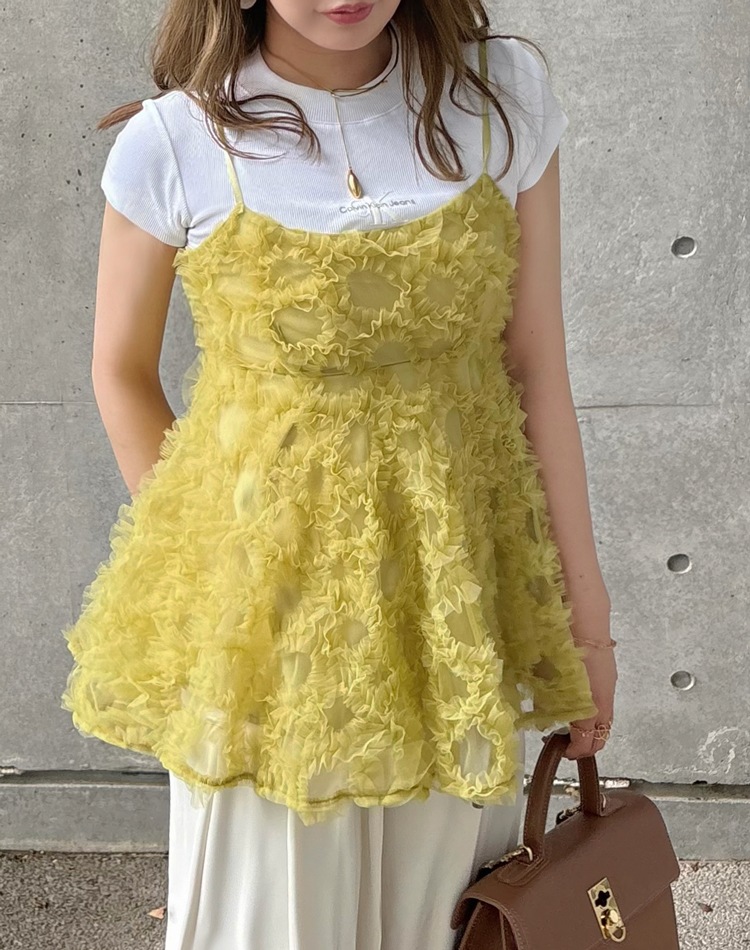 tulle peplum camisole | TOPS | LAULEN（ローレン）