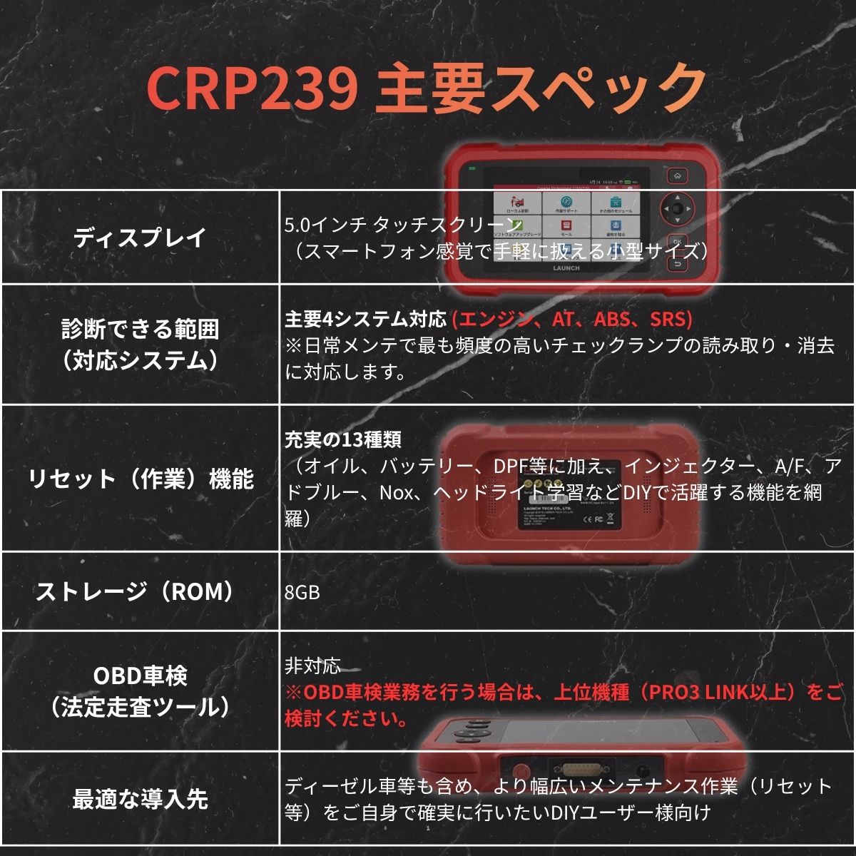 CRP239 当社展示品(簡易型スキャンツール)