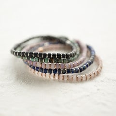 天然石のペアブレスレット イニシャル彫刻 パワーストーン klb062 アレルギー対応|ペアブレスレット