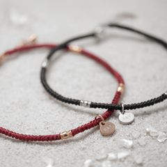 ワックスコードのペアアンクレット つけっぱなしok klb063 アレルギー対応