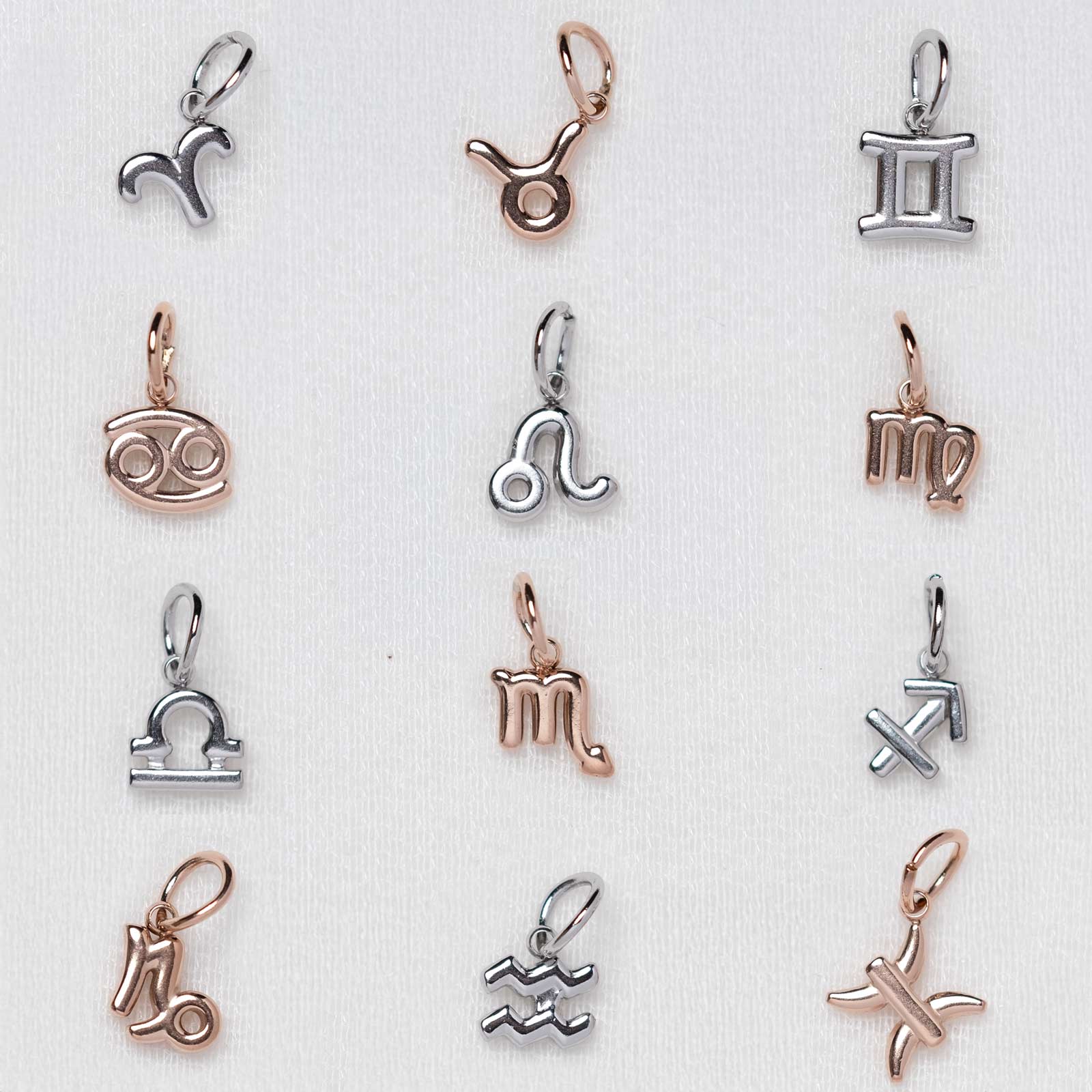 【単品チャーム1つ】12種類から選べる星座チャーム ステンレス アレルギー対応 つけっぱなしok otc009