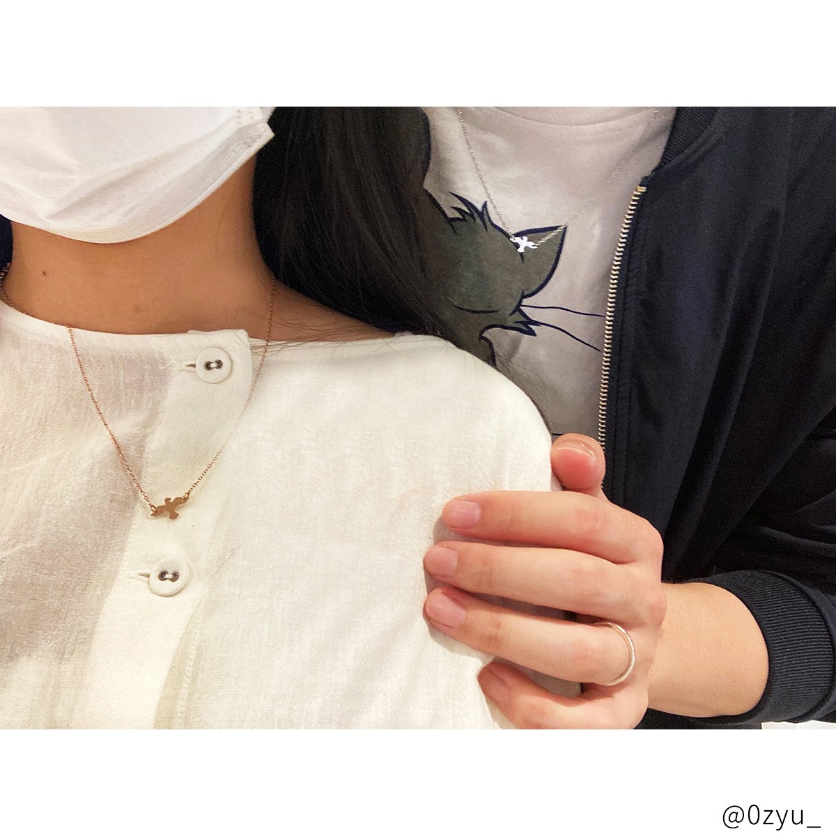 幸運の小さなハト カップルバードのネックレス/ブレスレット/アンクレット イニシャル彫刻 ステンレス opp00070  つけっぱなしok アレルギー対応