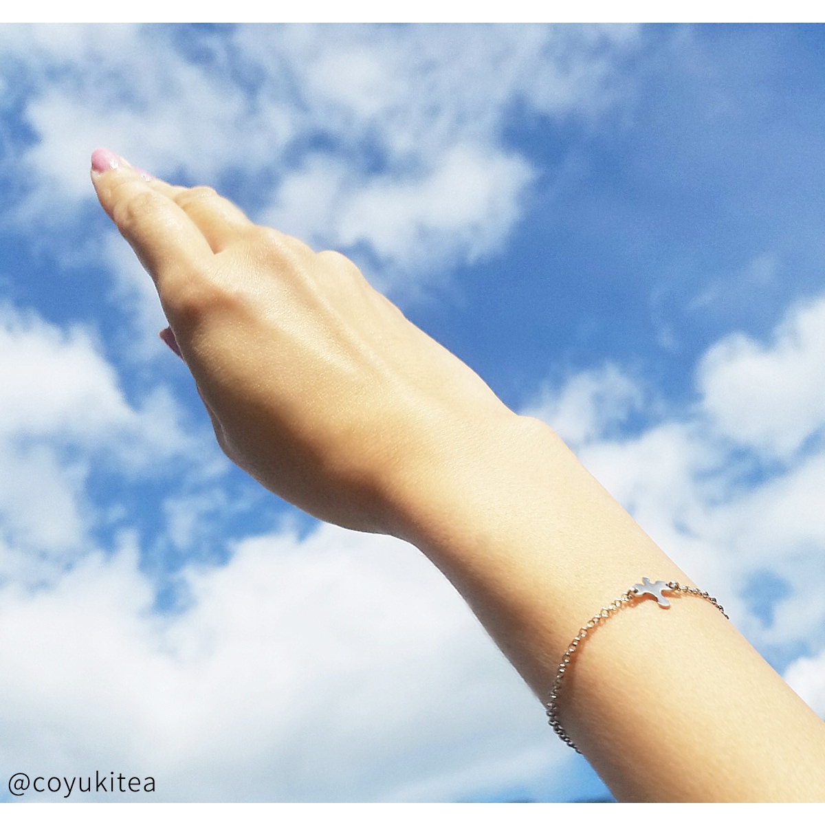 幸運の小さなハト カップルバードのネックレス/ブレスレット/アンクレット イニシャル彫刻 ステンレス opp00070  つけっぱなしok アレルギー対応