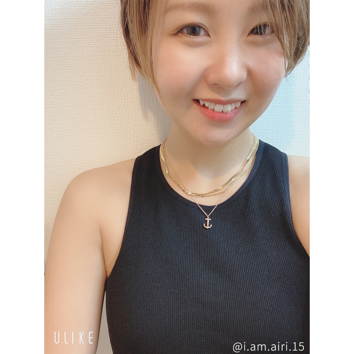 美しいシルエット 小さめアンカーのペアネックレス opp00074｜つけっぱなしOK｜刻印無料｜アレルギー対応｜単品注文可