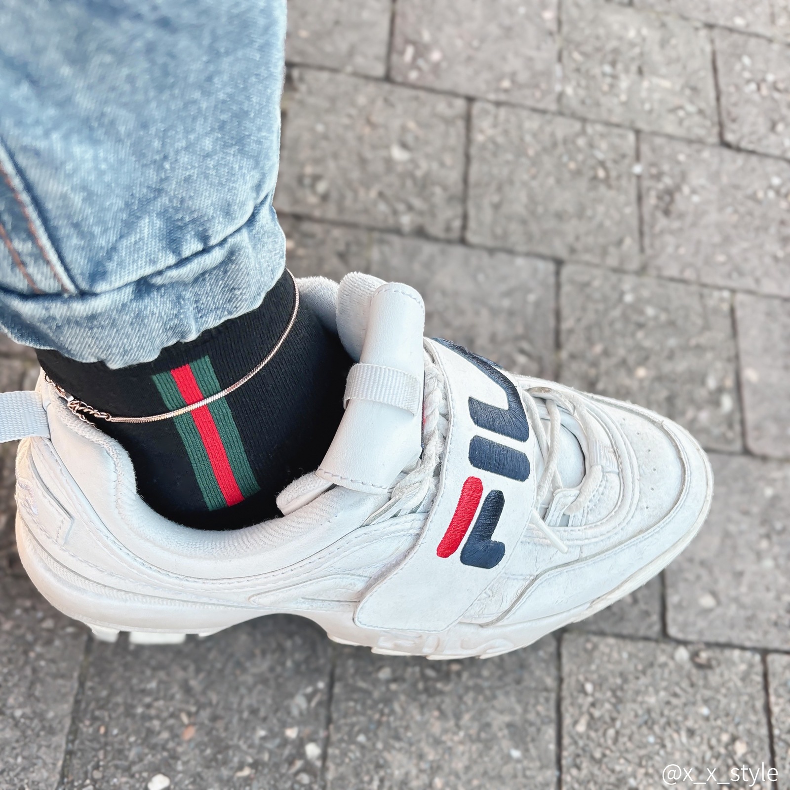 スクエア・スネークチェーンのペアブレスレット/ペアアンクレット サージカルステンレス イニシャル・記念日彫刻 klb083