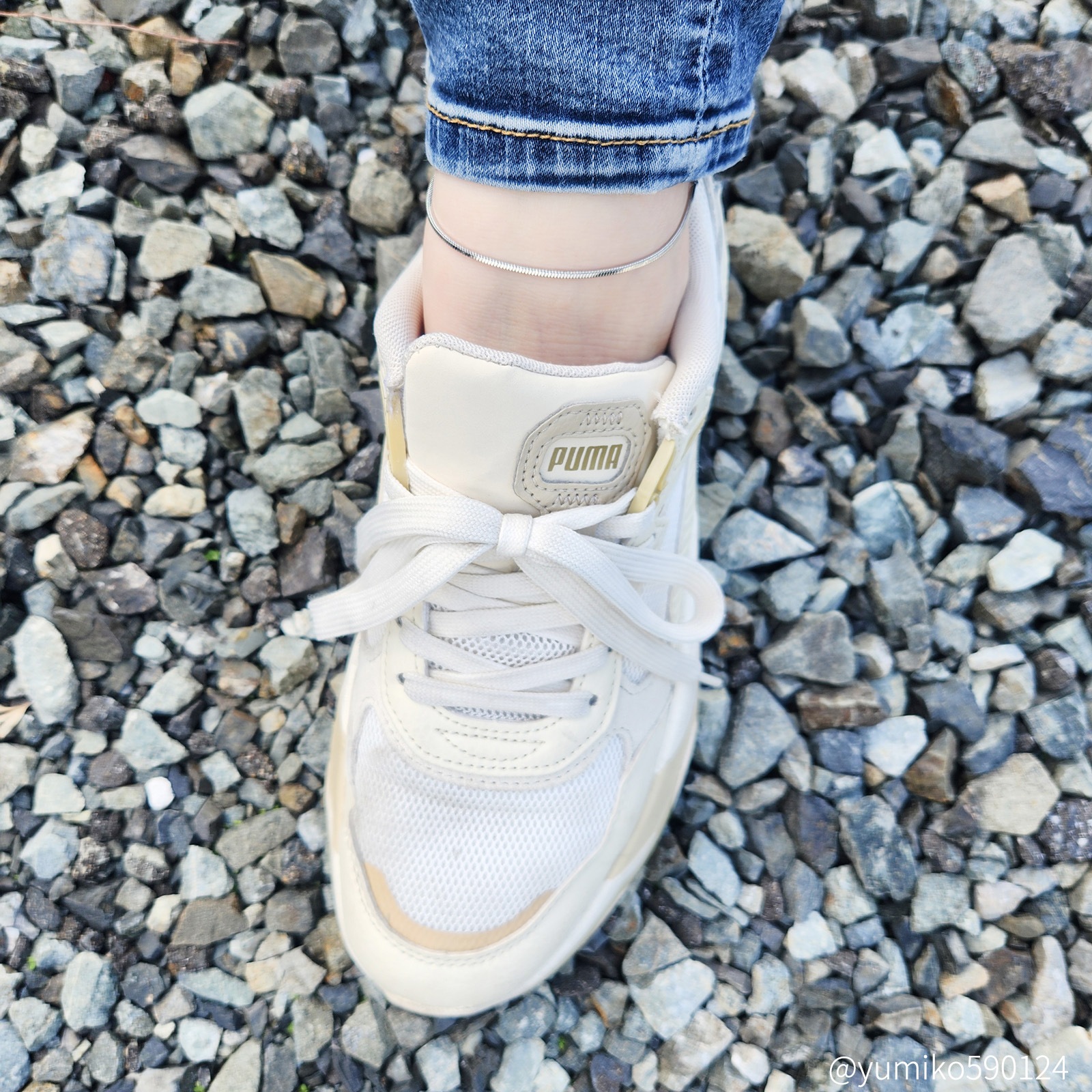 スクエア・スネークチェーンのペアブレスレット/ペアアンクレット サージカルステンレス イニシャル・記念日彫刻 klb083