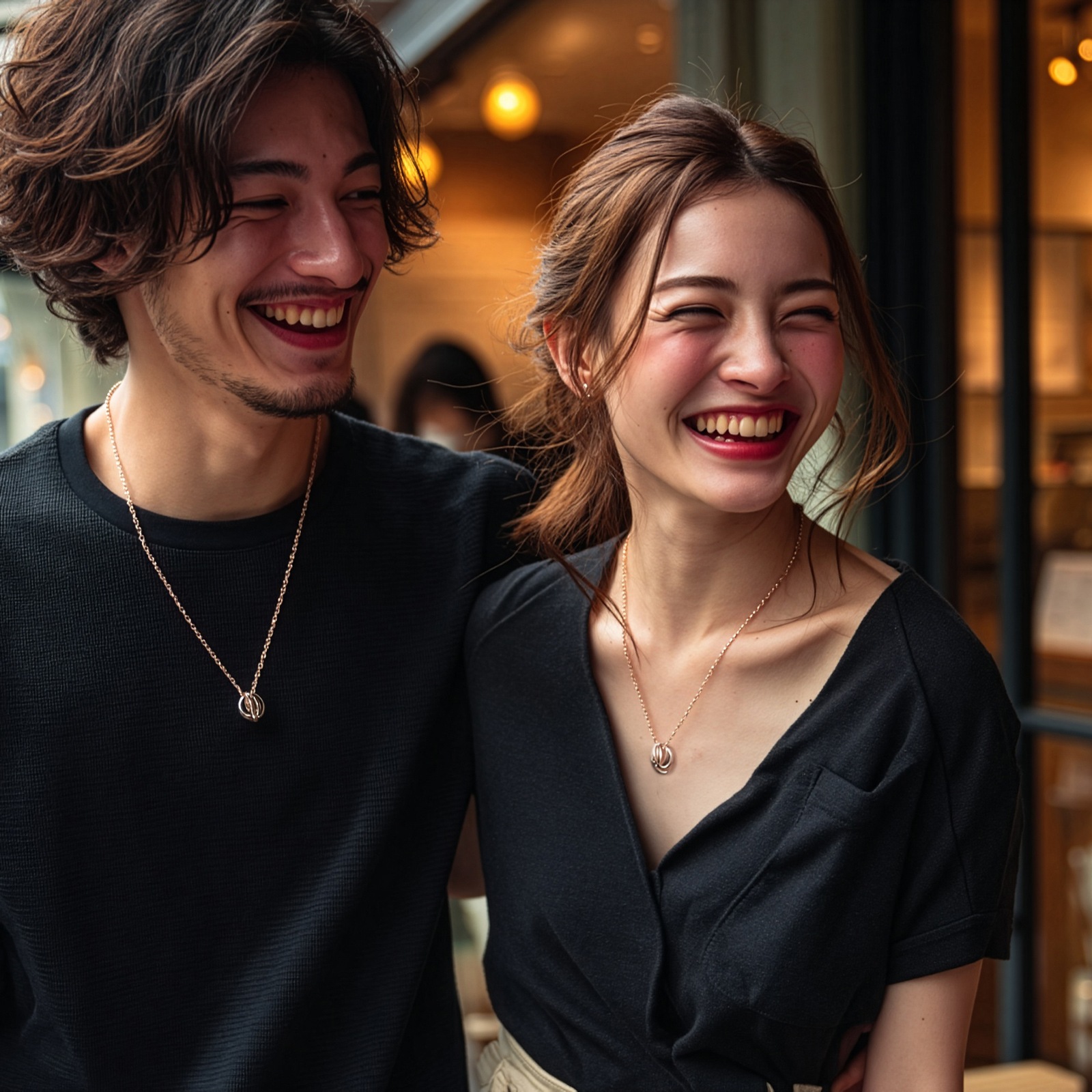 KNOT（ノット） ペアネックレス サージカルステンレス opp00102 つけっぱなしok アレルギー対応