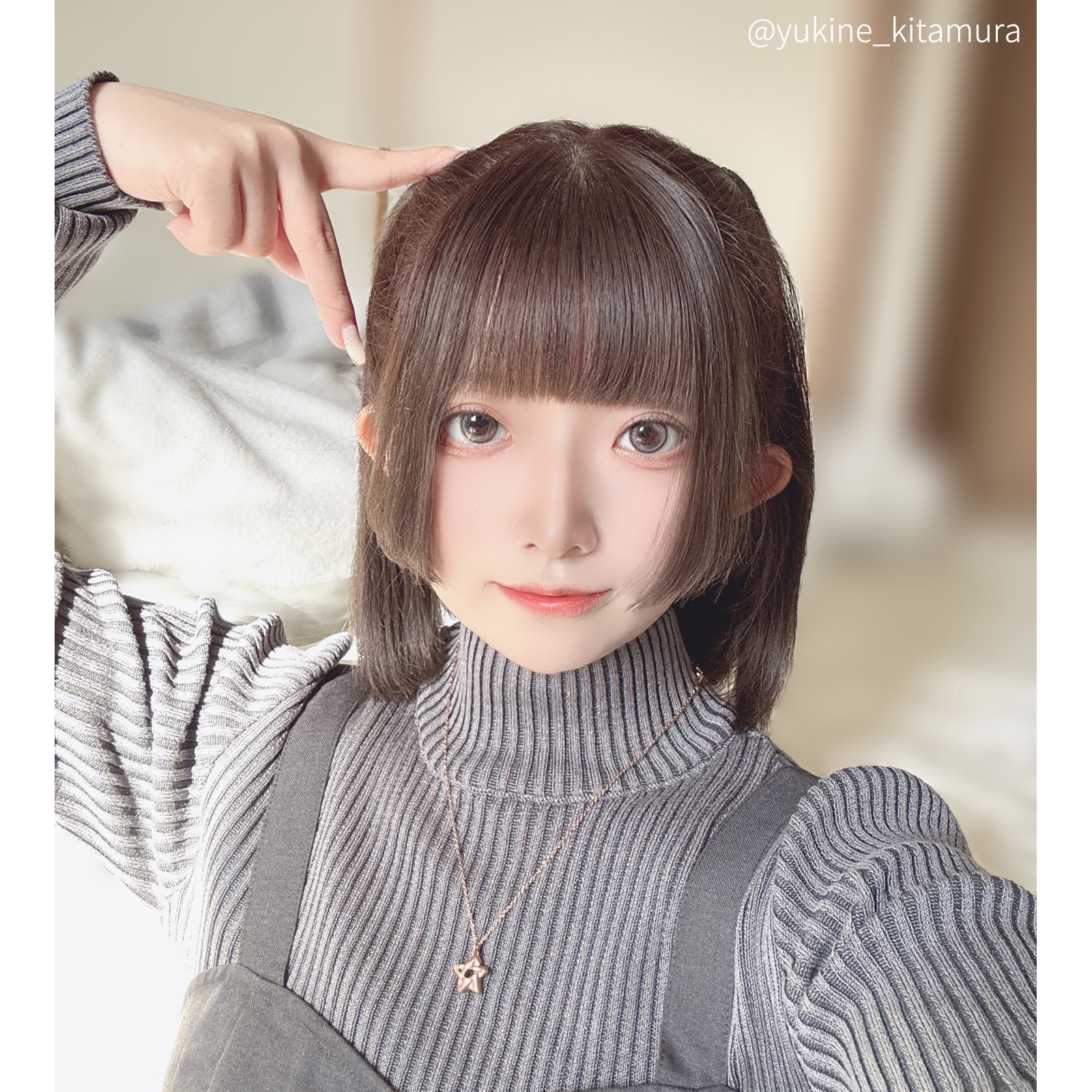 コロンとしたペンタグラム（五芒星）のペアネックレス サージカルステンレス opp00103 つけっぱなしok アレルギー対応