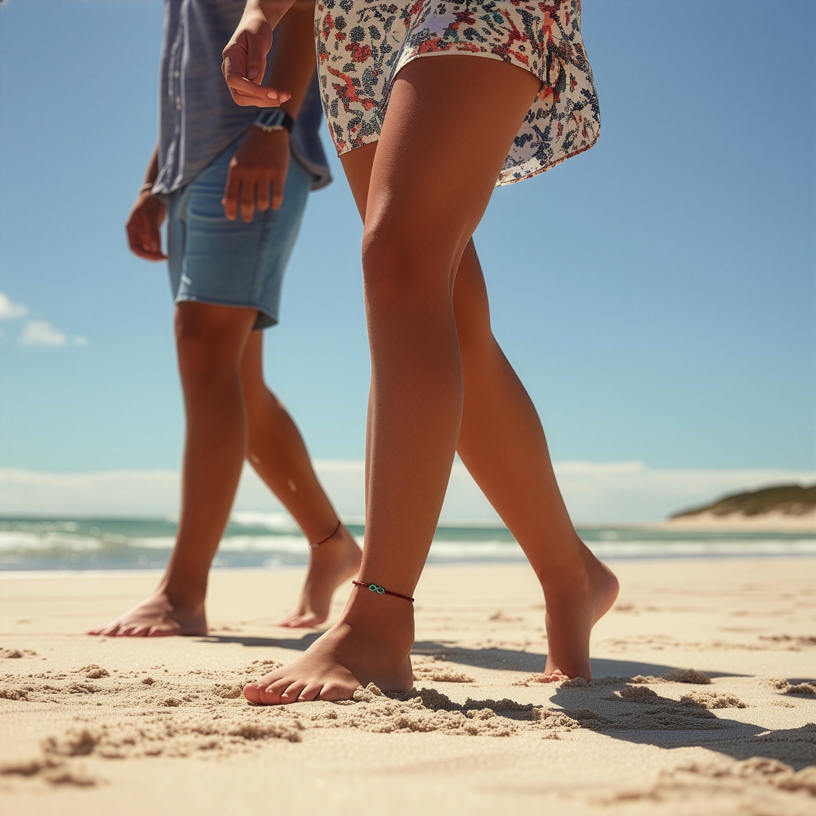 インフィニティとワックスコードのペアアンクレット つけっぱなしOK klb088 アレルギー対応