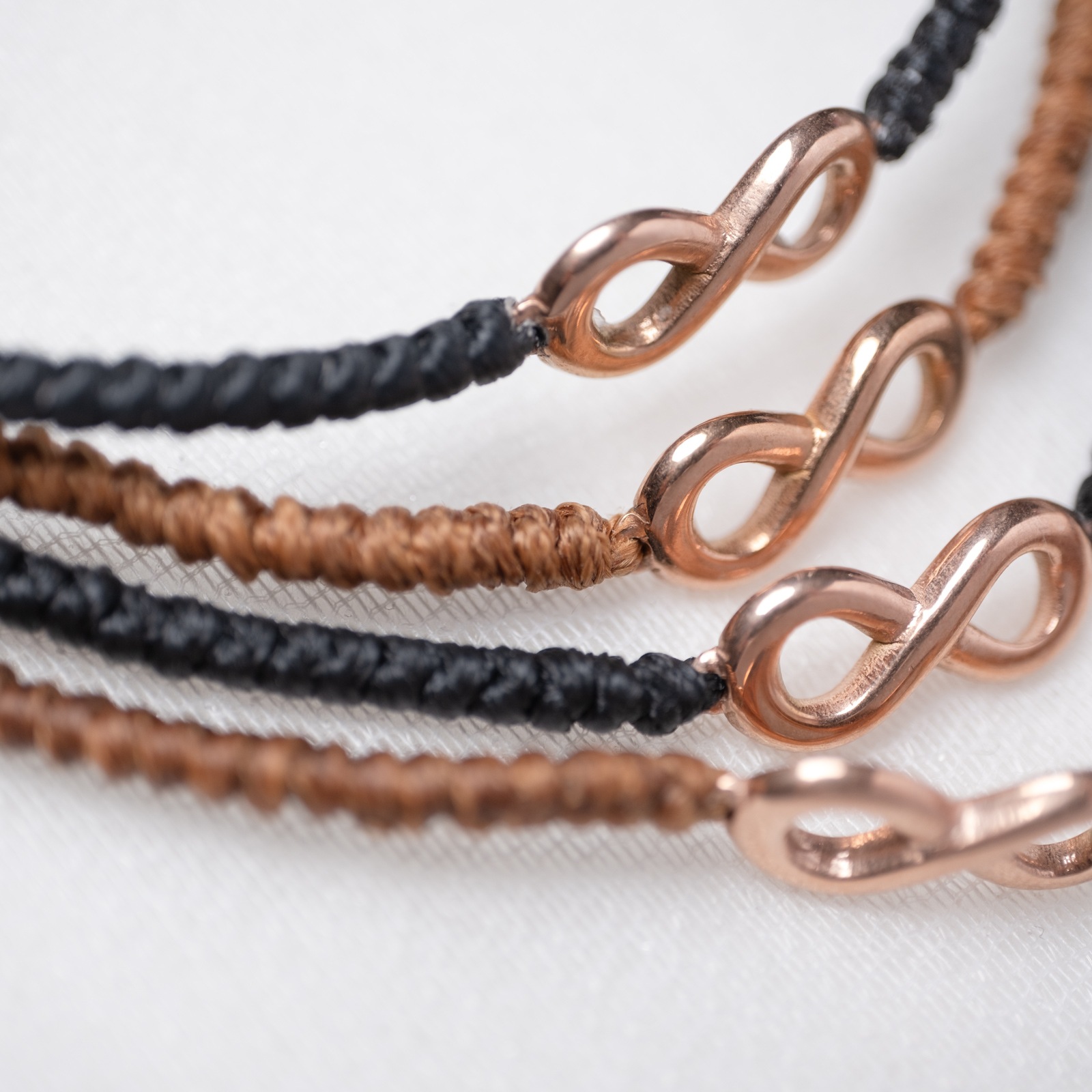 インフィニティとワックスコードのペアアンクレット つけっぱなしOK klb088 アレルギー対応