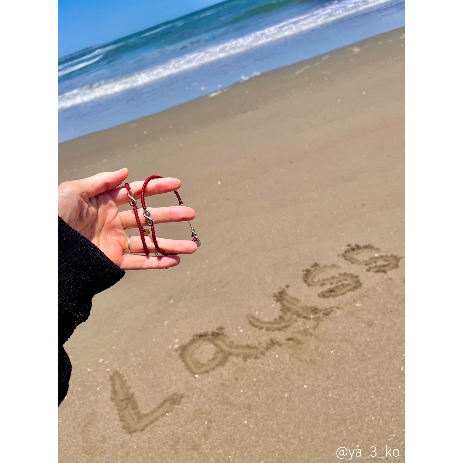 インフィニティとワックスコードのペアアンクレット つけっぱなしOK klb088 アレルギー対応