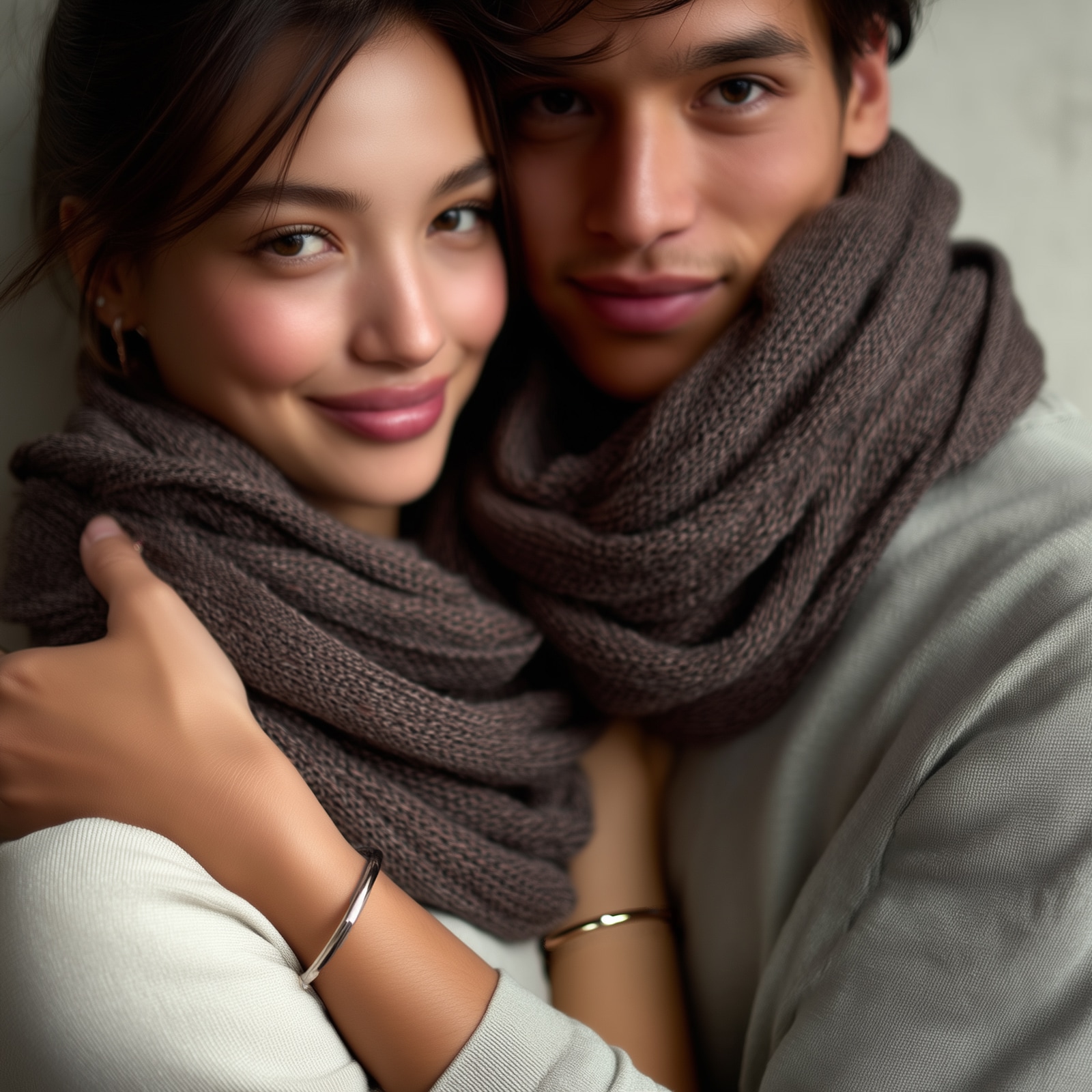 シンプルなスリム甲丸のペアバングル ネーム・記念日彫刻 ブレスレット klb056 つけっぱなしok アレルギー対応