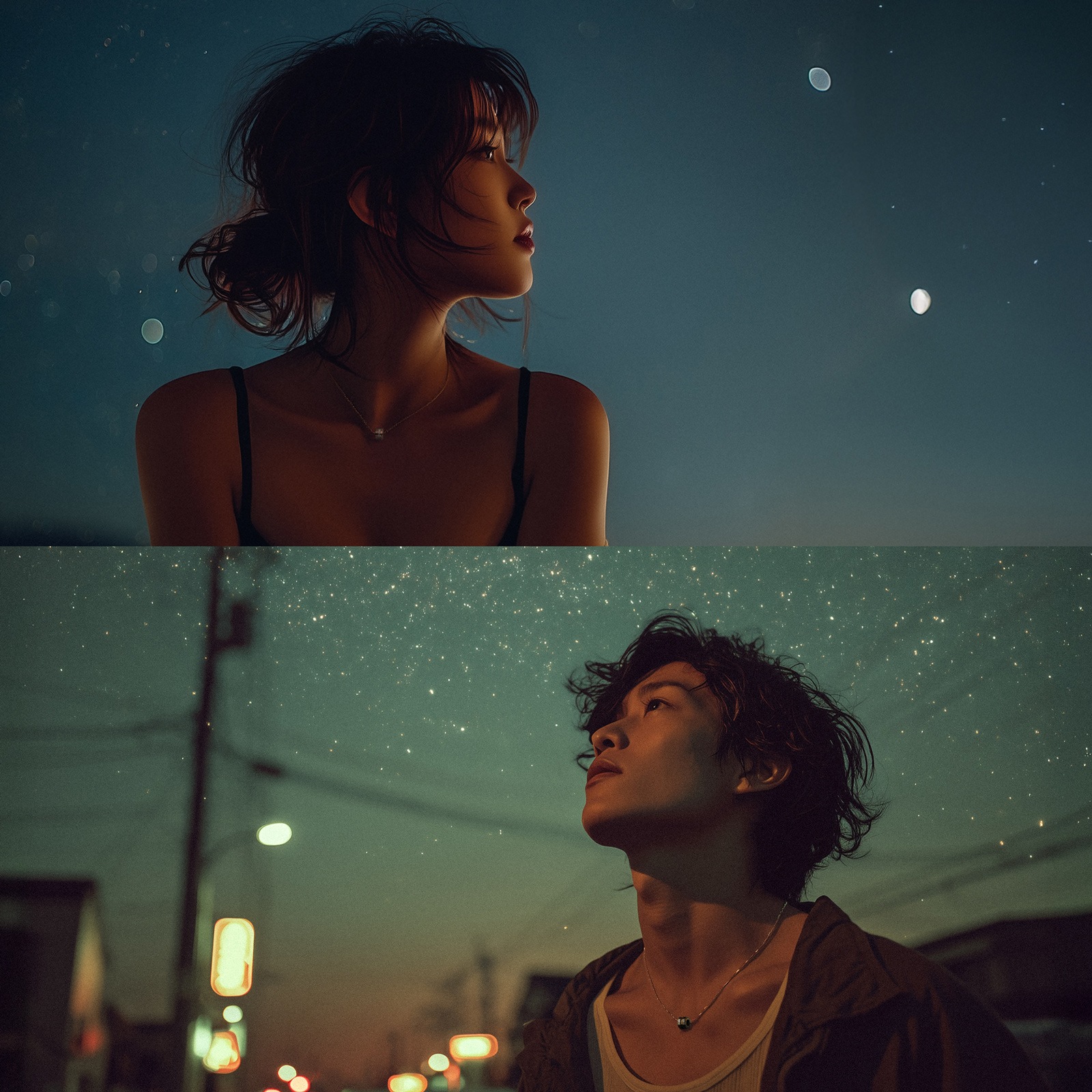 小さめサイズにこだわった サークル・ライト ペアネックレス opp00051 つけっぱなしok アレルギー対応