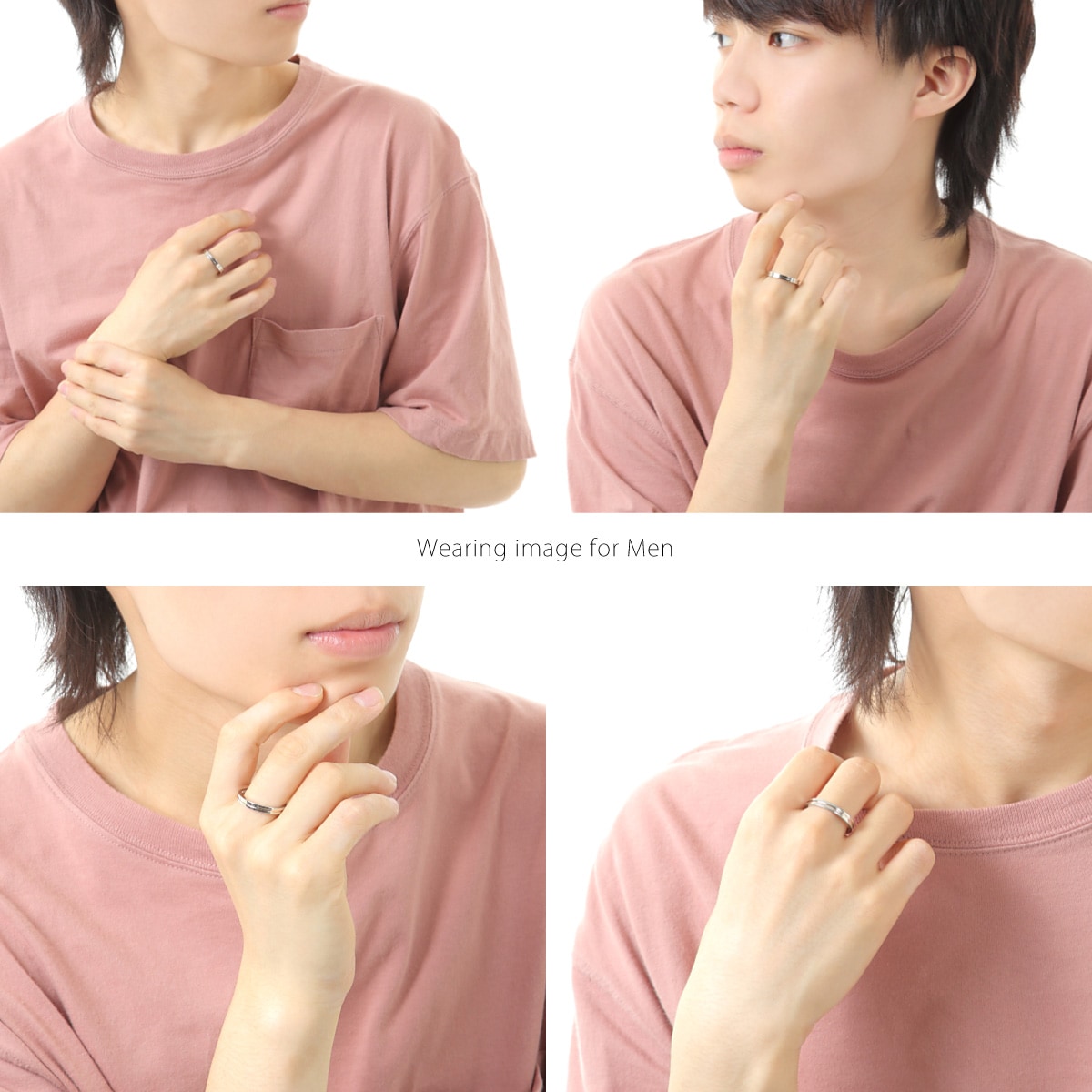 ペアリング 華やか フル エタニティ ＆ シンプルライン サークル ライト ペアリング 刻印無料 アレルギーフリー orp00103 つけっぱなし アレルギー対応
