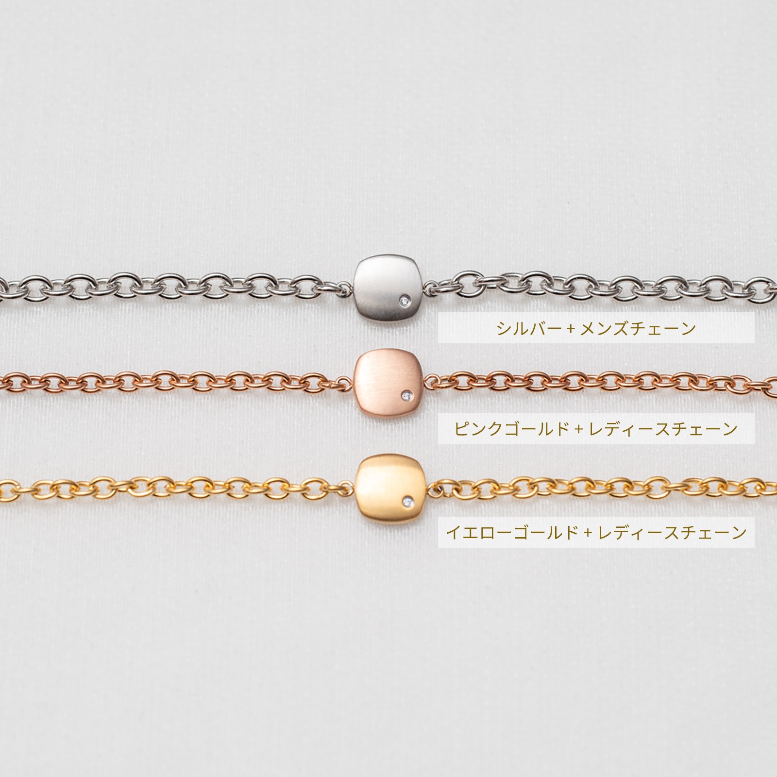 スクエア・プレートのペアブレスレット イニシャル・記念日彫刻 ステンレス  klb059 つけっぱなしok アレルギー対応