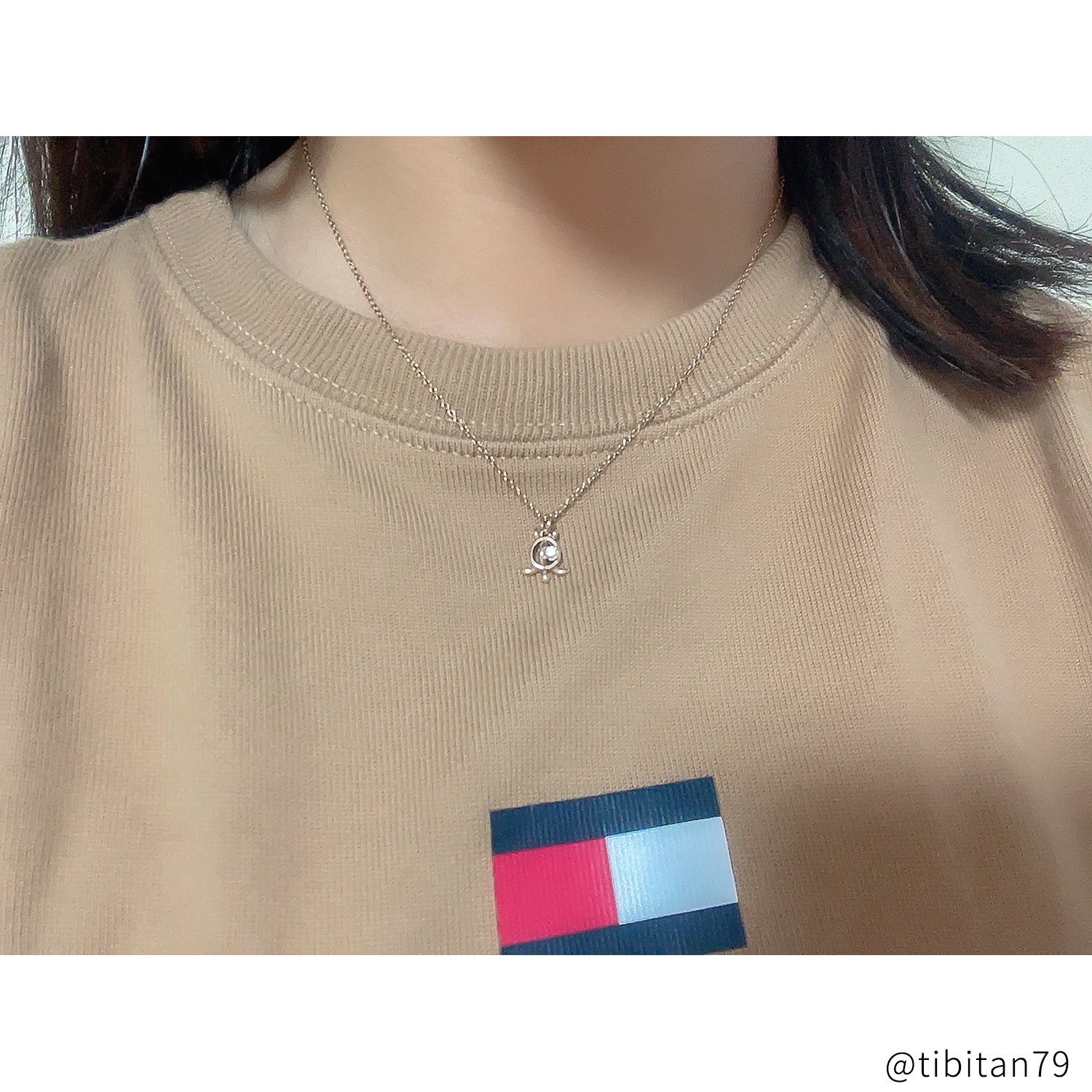 ハワイのかわいい亀 小さめホヌのペアネックレス アレルギーフリー opp00093 つけっぱなしok アレルギー対応