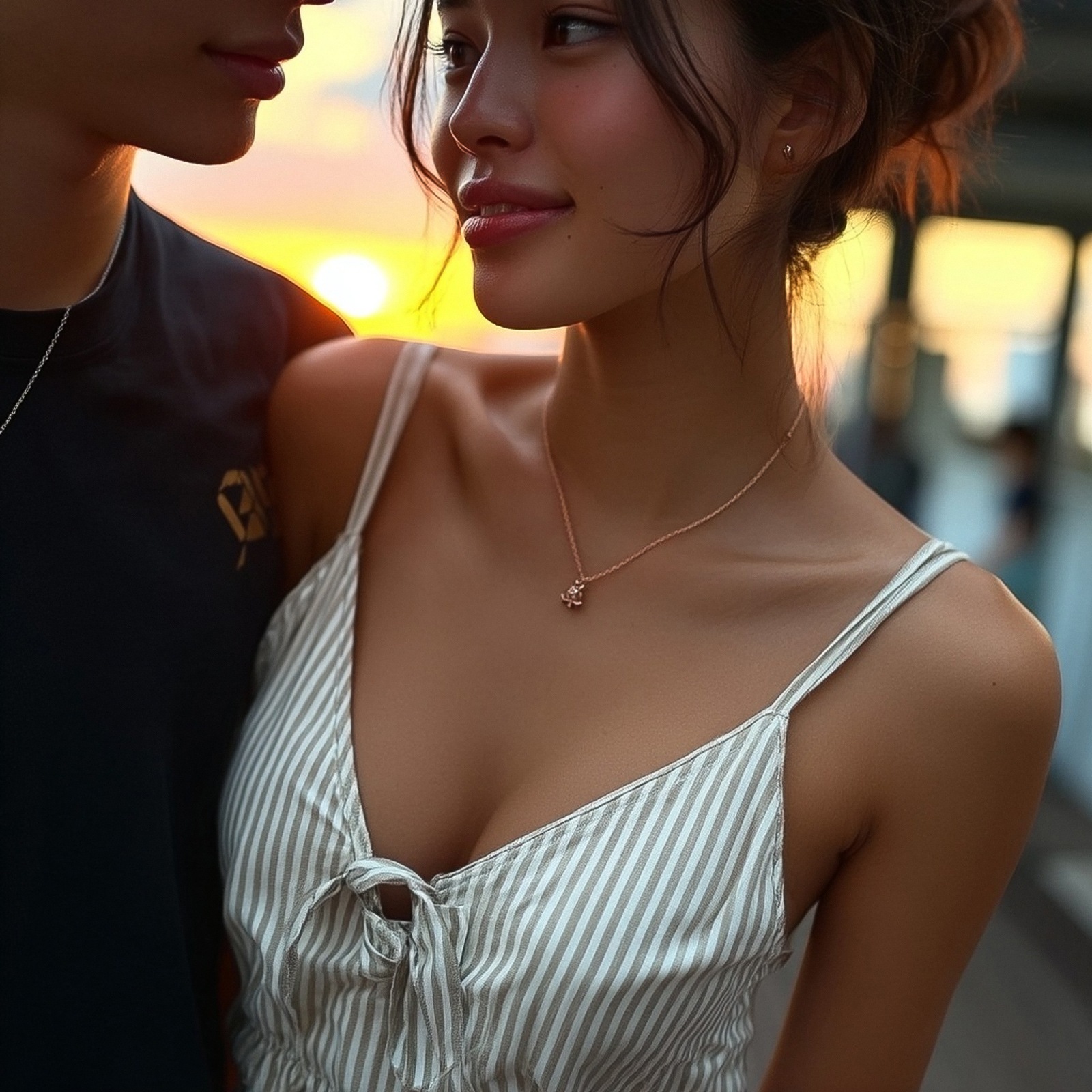 ハワイのかわいい亀 小さめホヌのペアネックレス アレルギーフリー opp00093 つけっぱなしok アレルギー対応