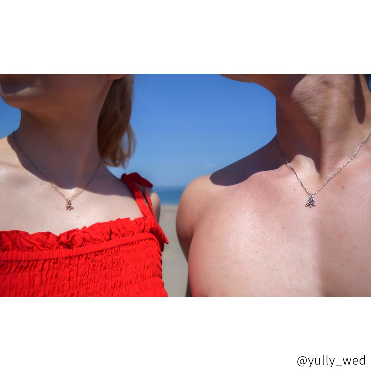 ハワイのかわいい亀 小さめホヌのペアネックレス アレルギーフリー opp00093 つけっぱなしok アレルギー対応