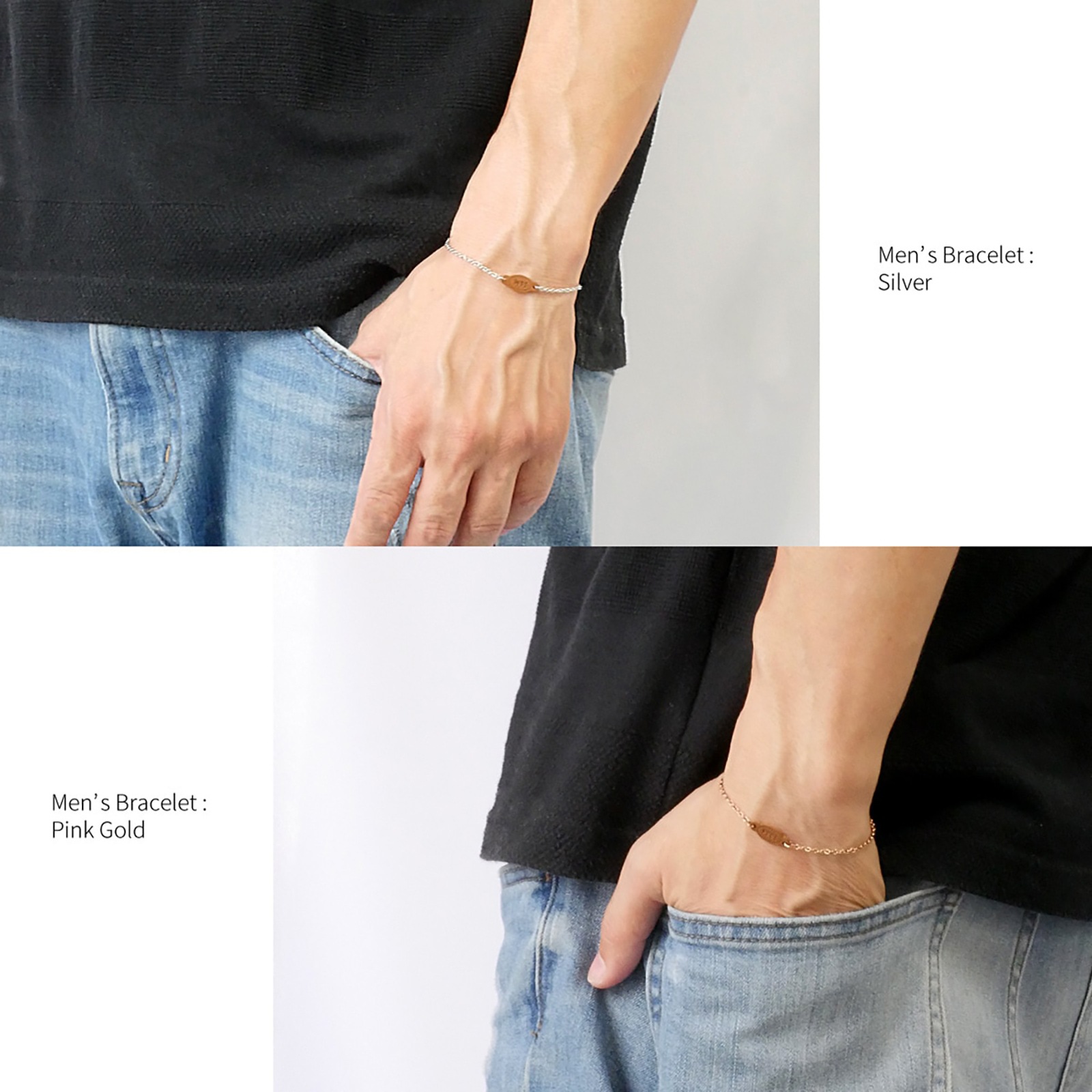 ペア アンクレット ブレスレット ミニ レザーラベル テイジンレザー X 華奢ステンレスチェーン イニシャル彫刻 klb021 アレルギー対応 つけっぱなしok