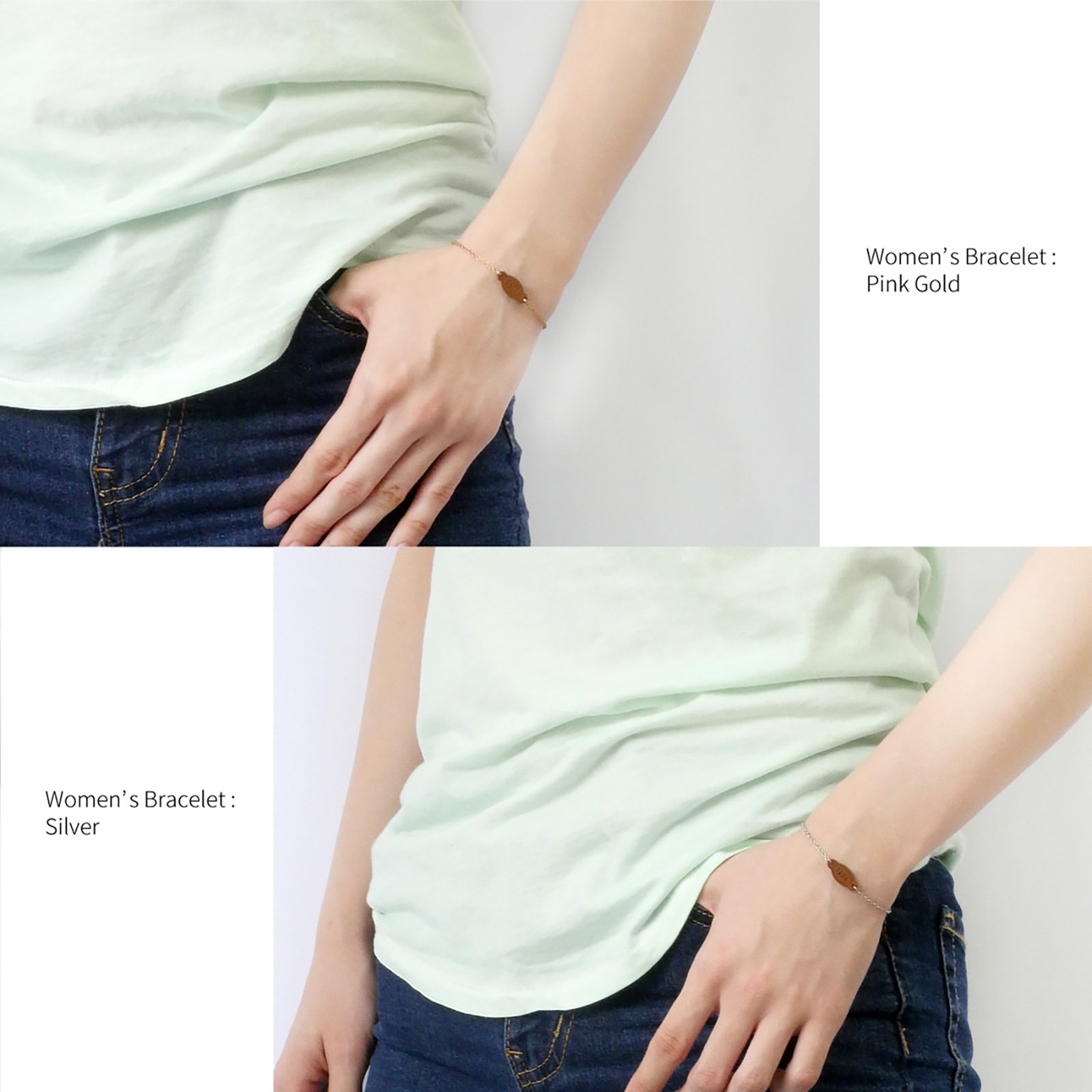 ペア アンクレット ブレスレット ミニ レザーラベル テイジンレザー X 華奢ステンレスチェーン イニシャル彫刻 klb021 アレルギー対応 つけっぱなしok