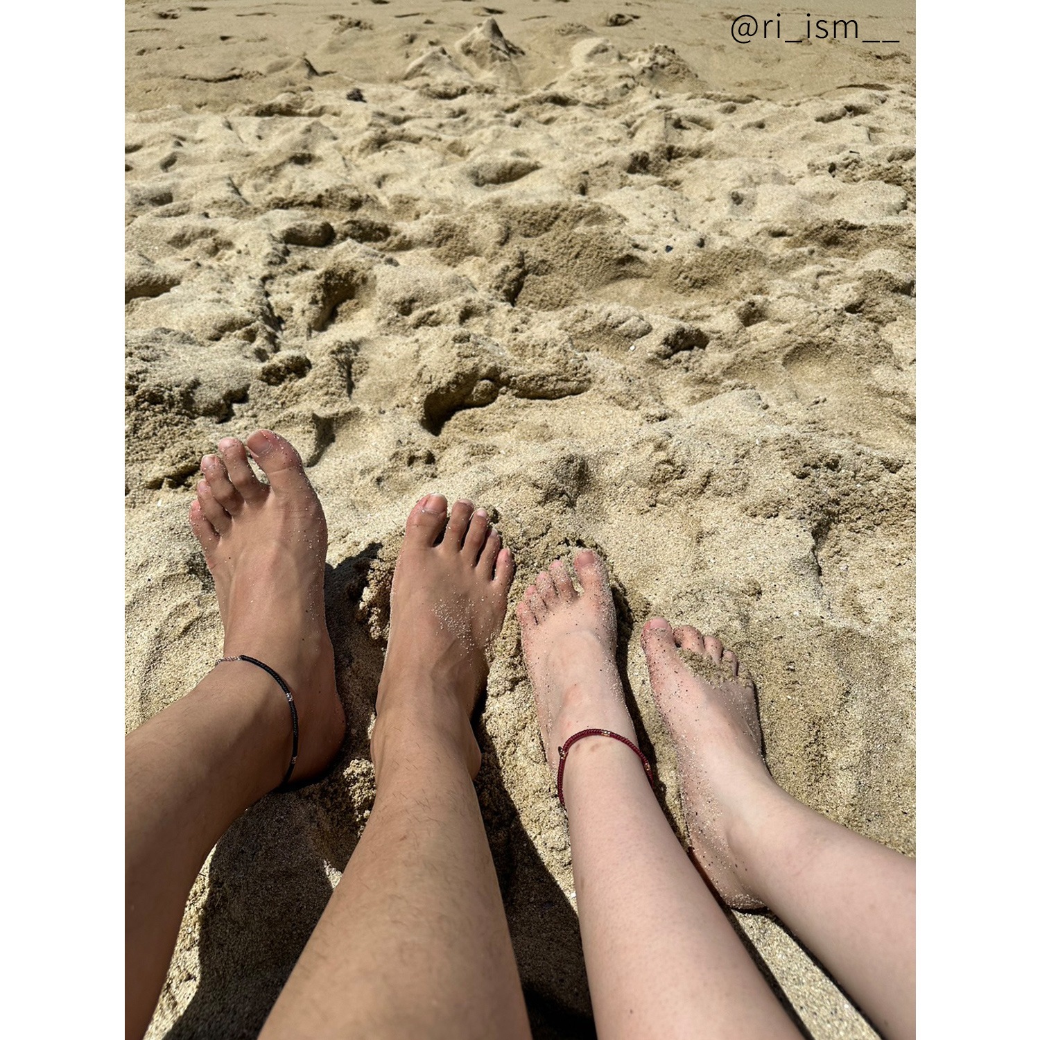 ワックスコードのペアアンクレット つけっぱなしok klb063 アレルギー対応