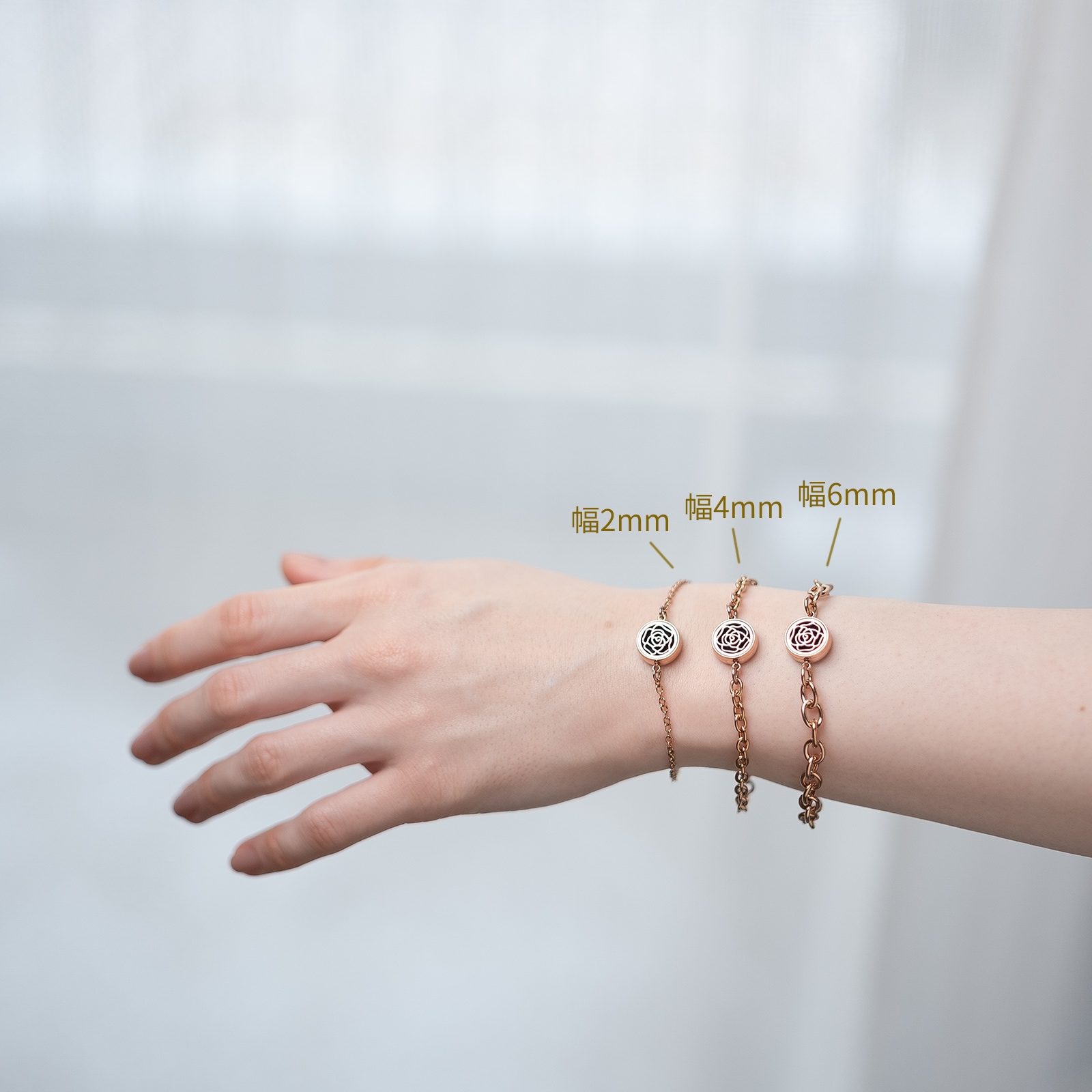 アロマディフューズ ペアブレスレット イニシャル・記念日彫刻 つけっぱなしok klb093