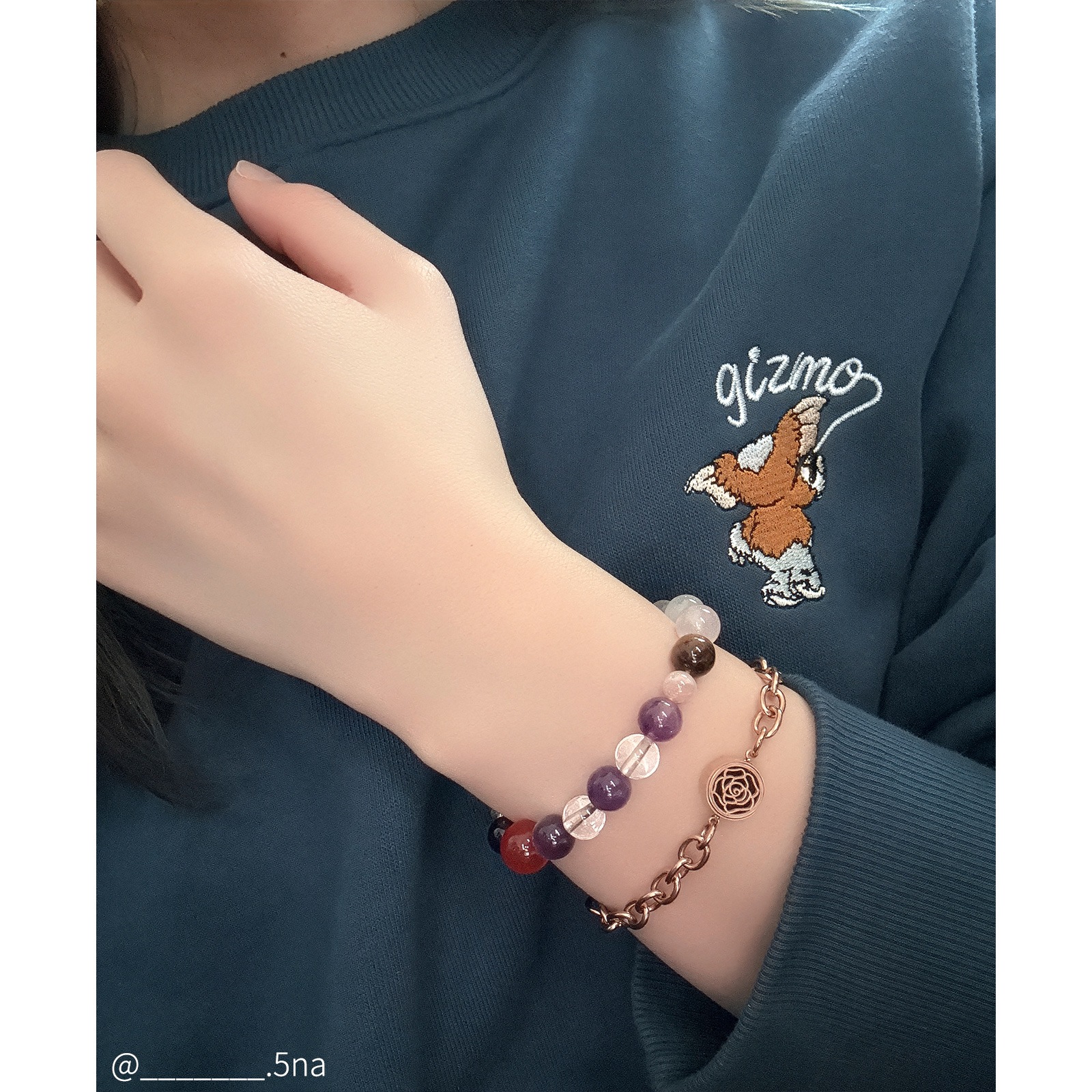 アロマディフューズ ペアブレスレット イニシャル・記念日彫刻 つけっぱなしok klb093