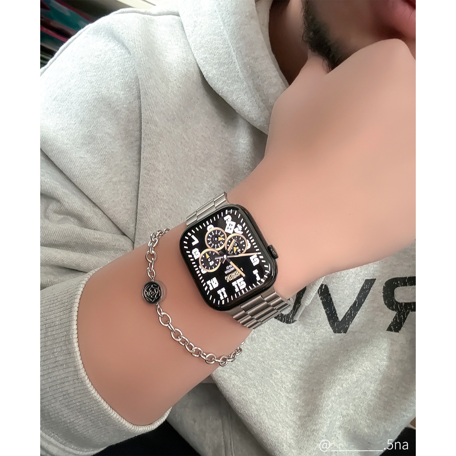 アロマディフューズ ペアブレスレット イニシャル・記念日彫刻 つけっぱなしok klb093