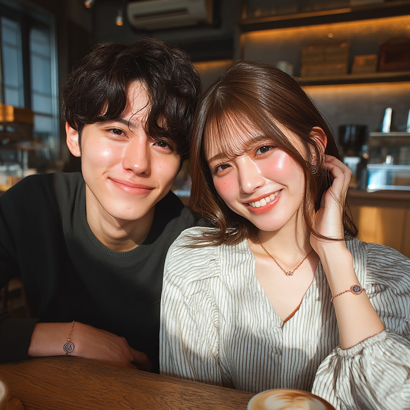 アロマディフューズ ペアブレスレット イニシャル・記念日彫刻 つけっぱなしok klb093