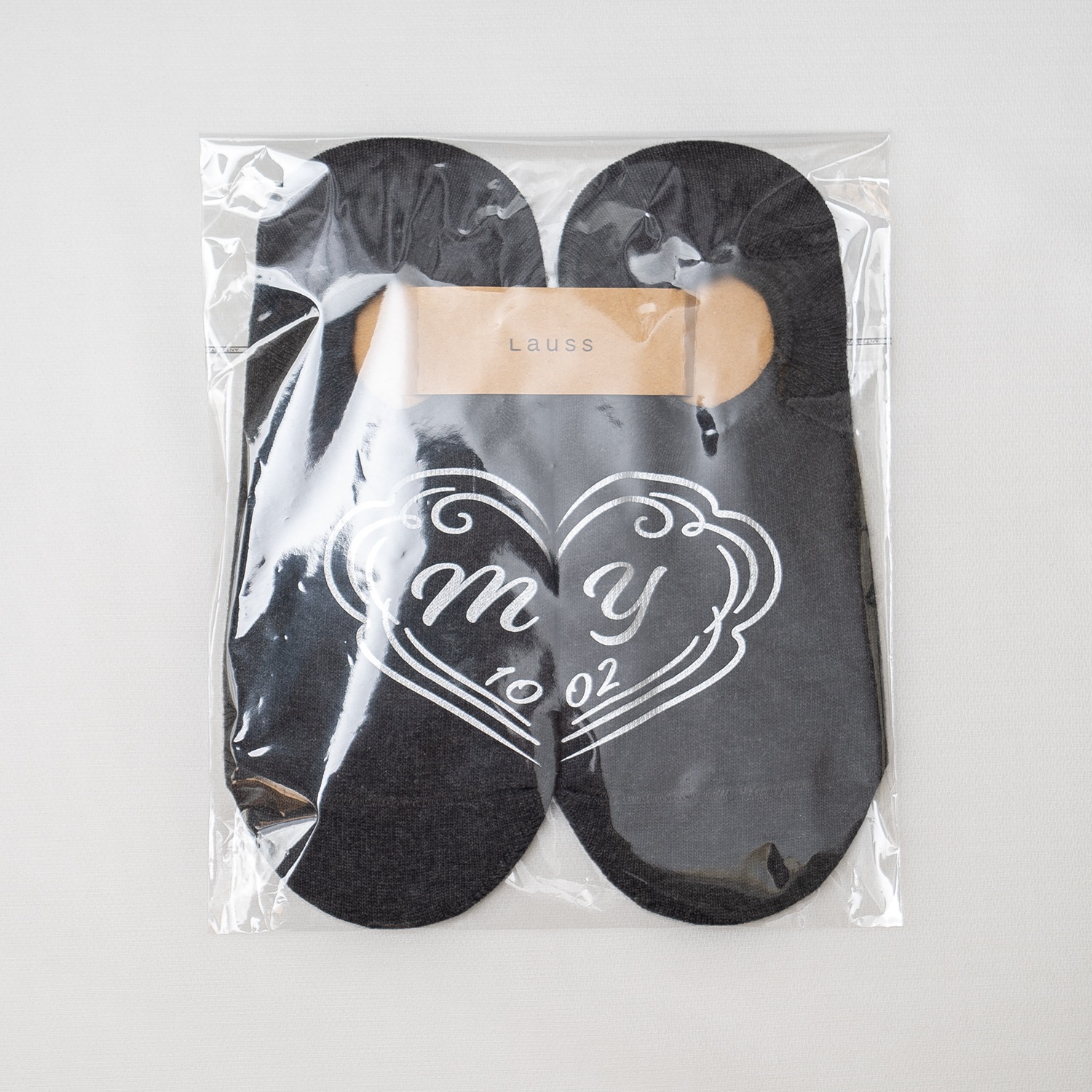 【ペアソックス】 2人のイニシャルと記念日をプリントして作るオリジナルソックス　靴下　oas001