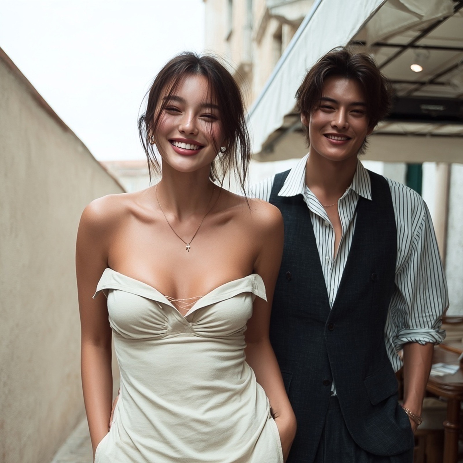 ペアネックレス つけっぱなしok 刻印無料 ピュア クロス イニシャル彫刻 ステンレス ペアペンダント opp00055 アレルギー対応