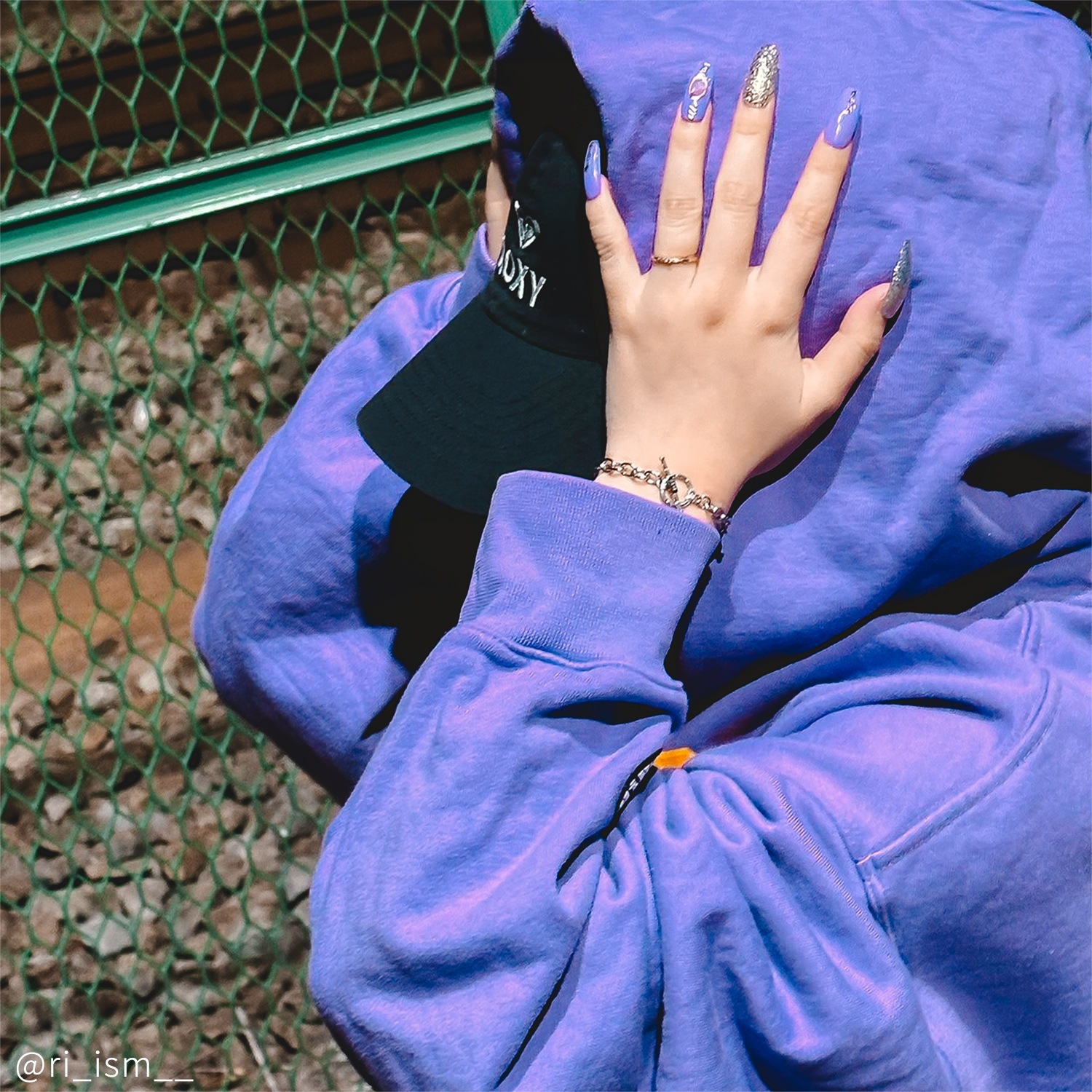 太めチェーンのマンテル・ペアブレスレット サージカルステンレス イニシャル・記念日彫刻　klb069 つけっぱなしok アレルギー対応