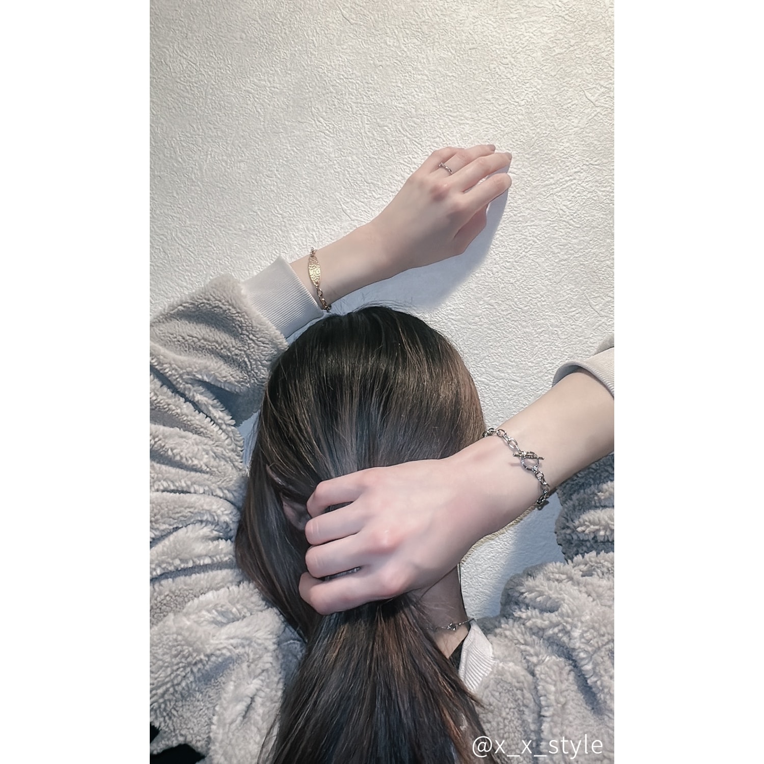 太めチェーンのマンテル・ペアブレスレット サージカルステンレス イニシャル・記念日彫刻　klb069 つけっぱなしok アレルギー対応