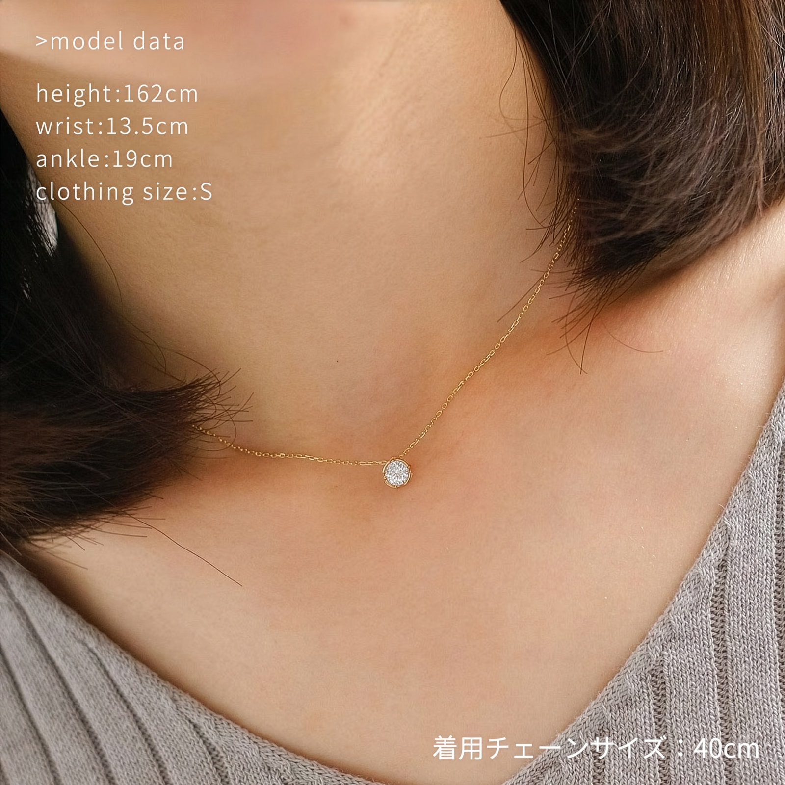 ペア ネックレス キュービックジルコニア ソリテールネックレス K10&316L ペアジュエリー キラキラ opp00041｜刻印無料