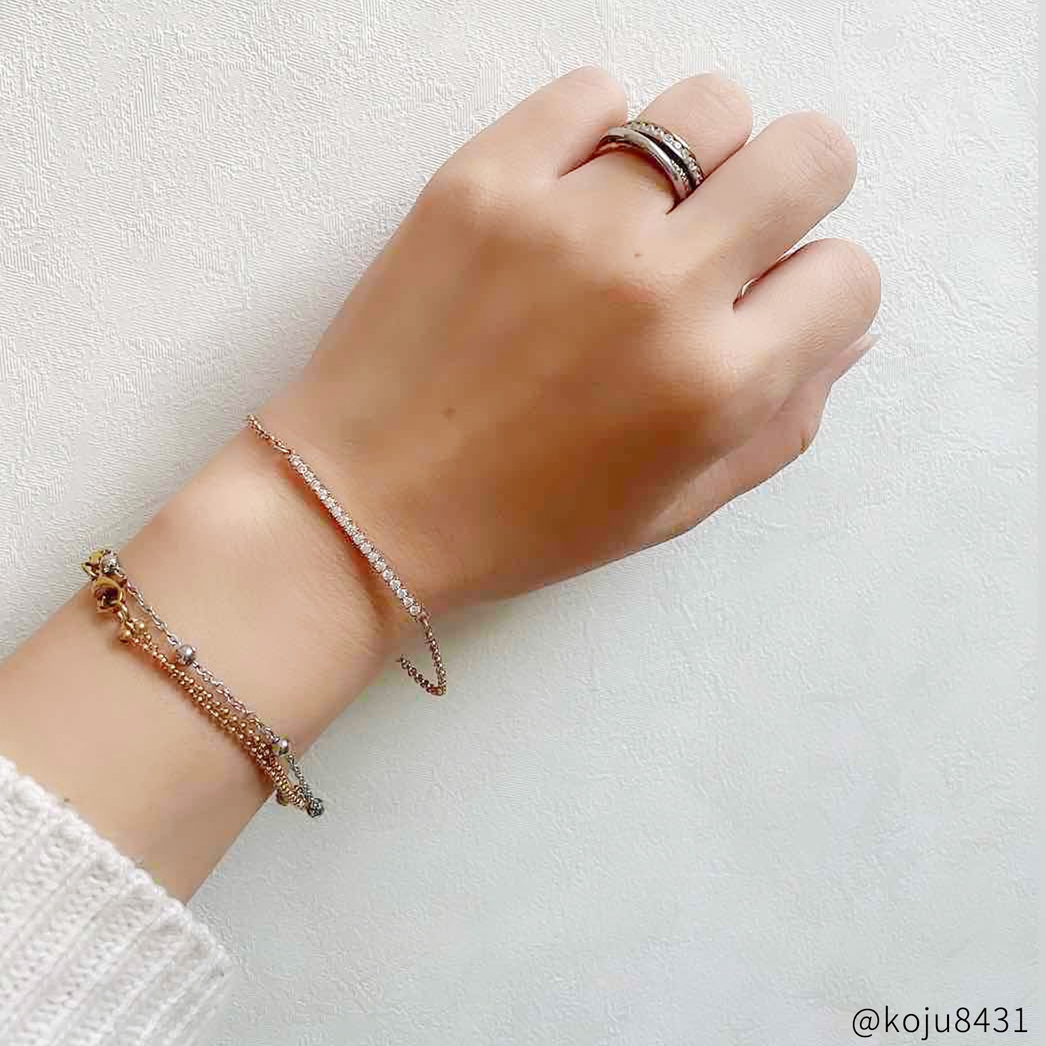 ストレートラインのペアジュエリー ペアブレスレット サージカルステンレス キュービックジルコニア イニシャル・記念日彫刻　klb070 つけっぱなし アレルギー対応