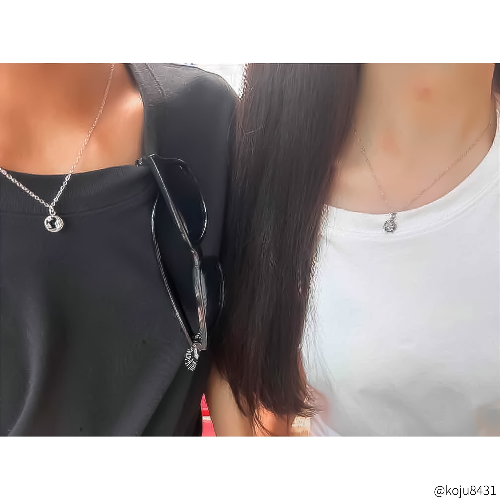 アズテック・ルナ ペアネックレス opp00111｜つけっぱなしOK｜刻印無料｜アレルギー対応｜単品注文可